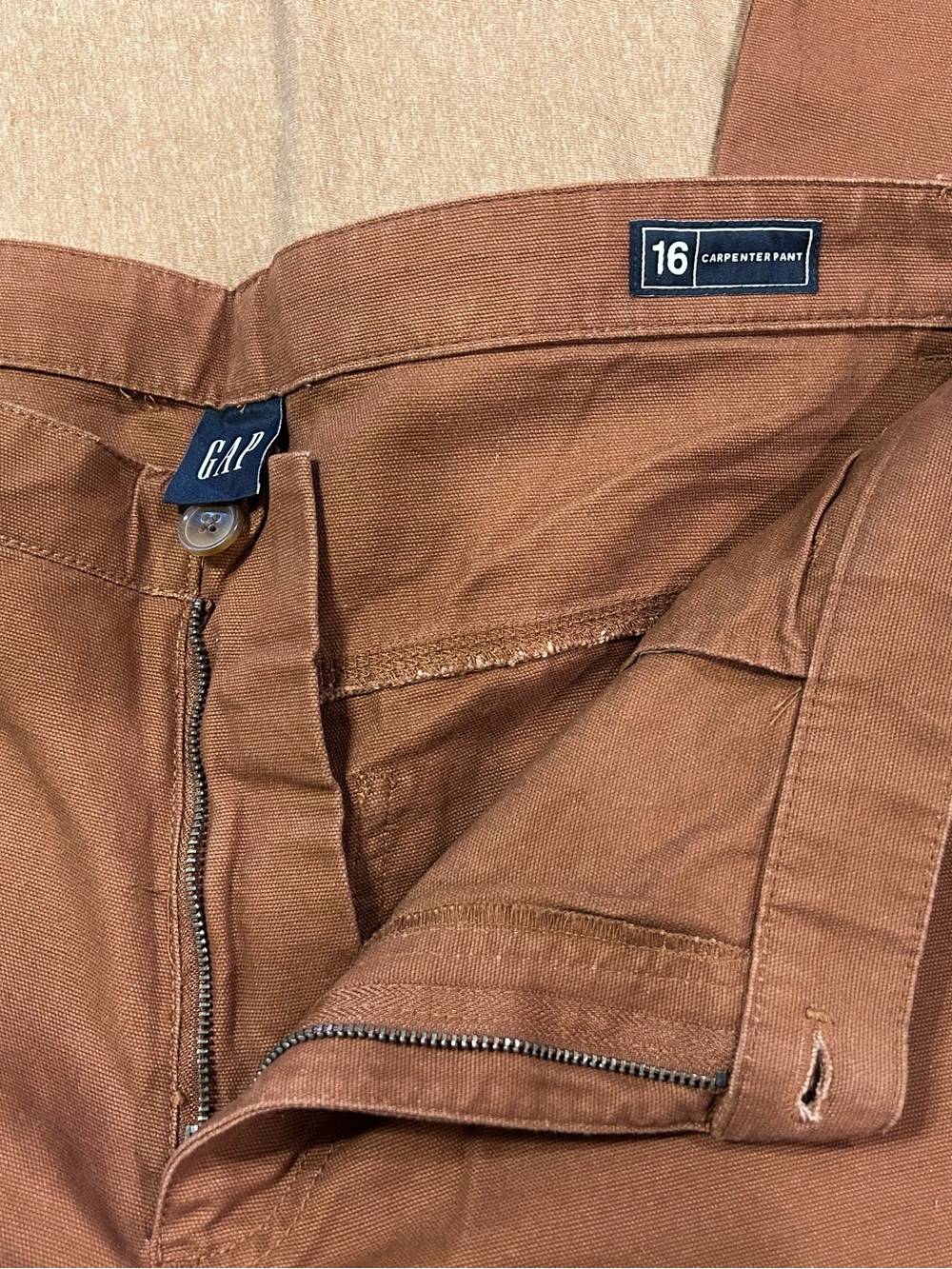 Gap women’s 100% cotton carpenter pants.